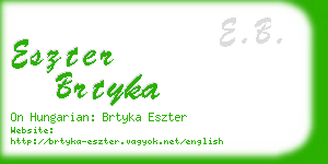 eszter brtyka business card